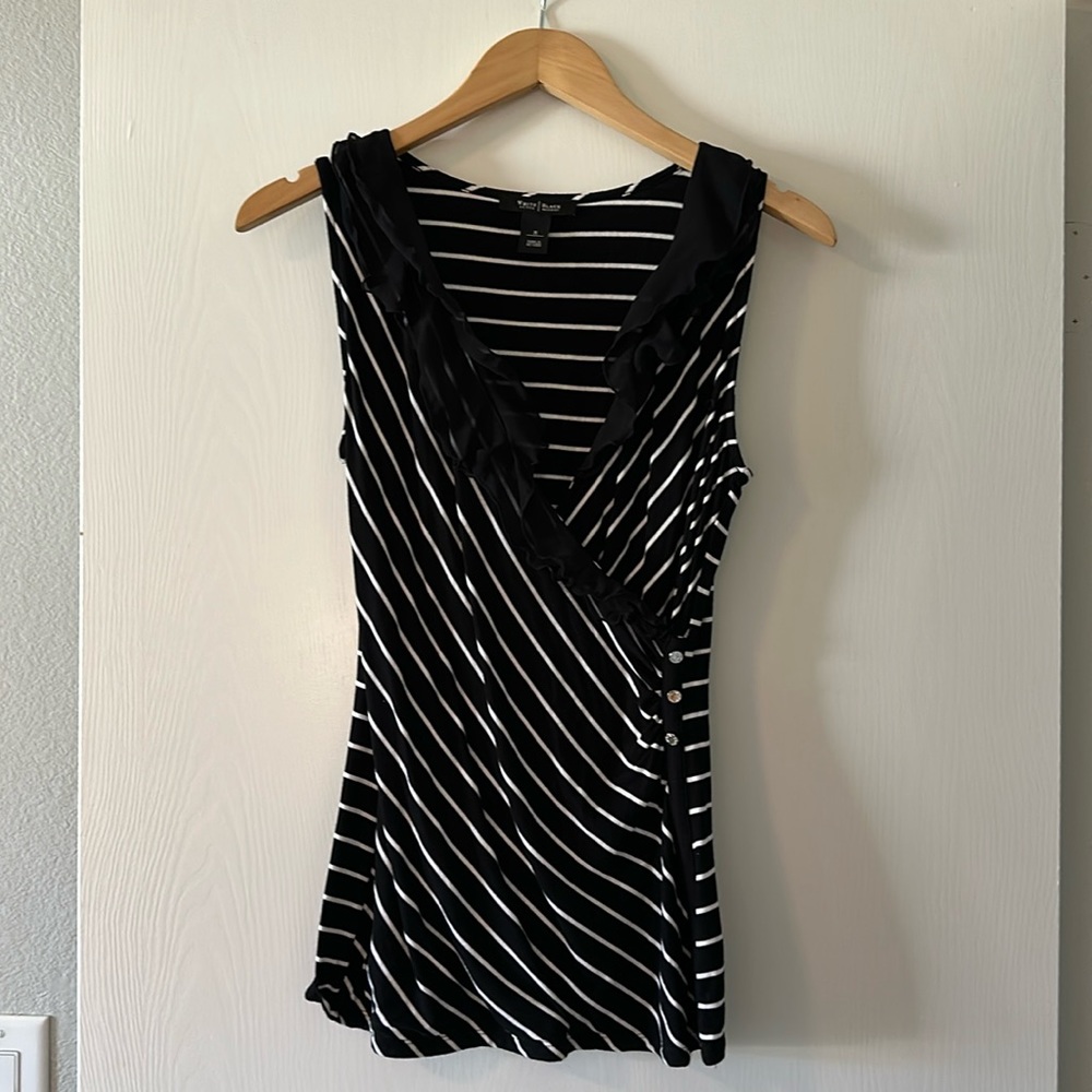 White House Black Market Cross Front Tank Top